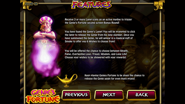 Бонусная игра Genie's Fortune 7