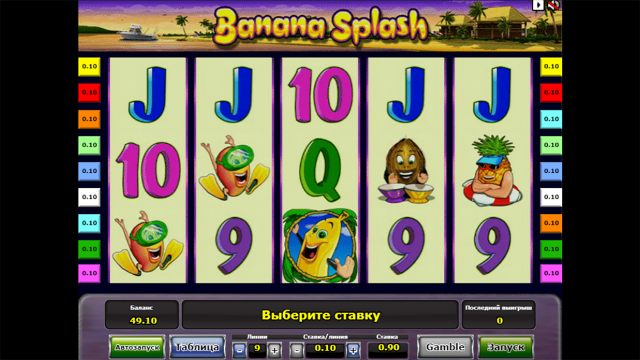 Игровой интерфейс Banana Splash 2